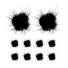M METERXITY 10-Pack Faux Fur Pom Poms, 1 Inch/ 2.5