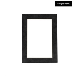 11x17 Mat Bevel Cut for 8.5x11 Photos - Acid Free Dark Grey Suede Precut Matboard - For Pictures, Photos, Framing - 4-ply Thickness