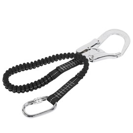 Working Aloft Single Steel Large Hook Elastic String Antifalling Safety Rope Wireman Safety Belt