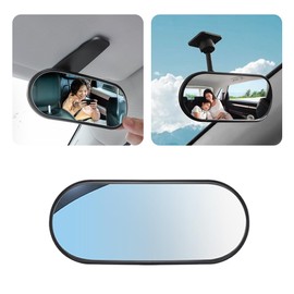 HD Car Mirror for Baby,360° Adjustable Rear View Mirrors Provides a Wide Field of Vision & Observation of the Rear Seat,Clip-on/Stick-on Convex Mirrors Baby Mirror for Car