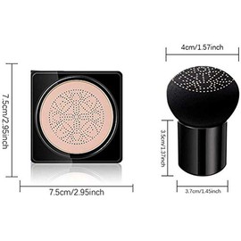 Crema BB con Cojín de Aire con Cabeza de Hongo, Base de Maquillaje Hidratante e Iluminadora para Piel Delicada y Corrector y Agradable para la Piel, 2