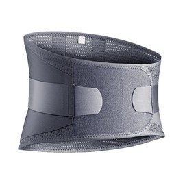 Strong waist supporter, comfortable fit, adjustable, easy to work at desk, black - invisible, back, waist, unisex (XL)