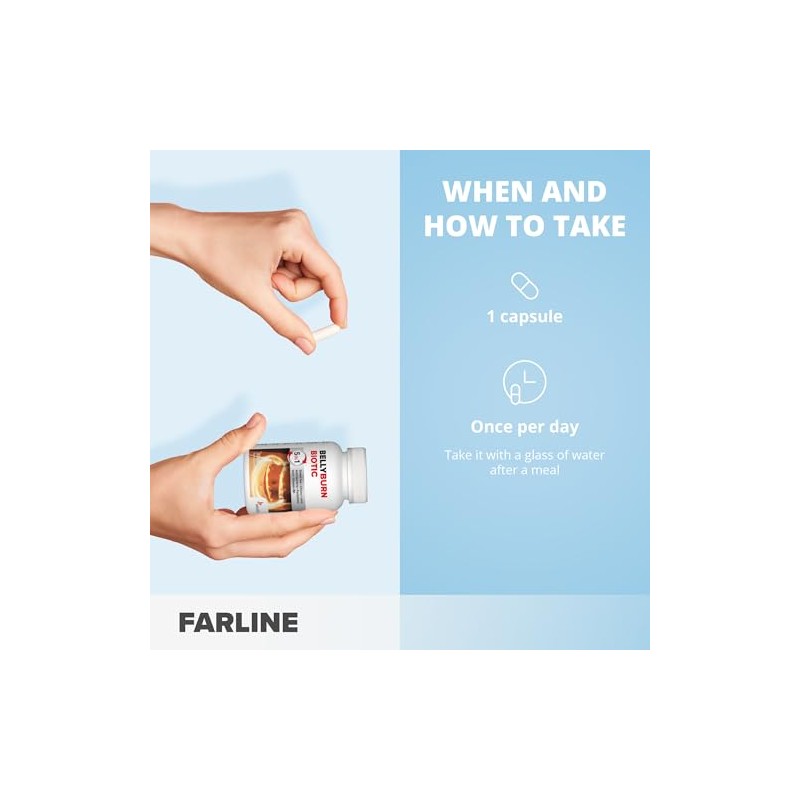 BellyBurn Biotic Capsules with 200 Billion Lactic Acid Bacteria, Bacterial