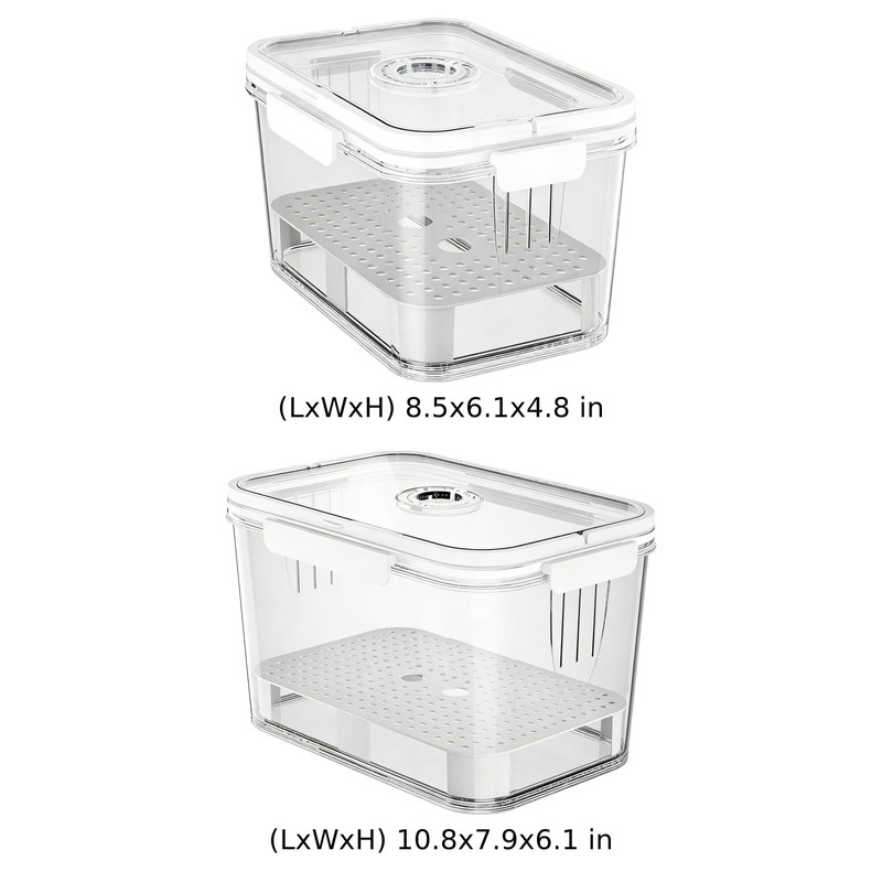 Toyosport 2 Pcs Airtight Bread Box, Bread Storage Container, Bread