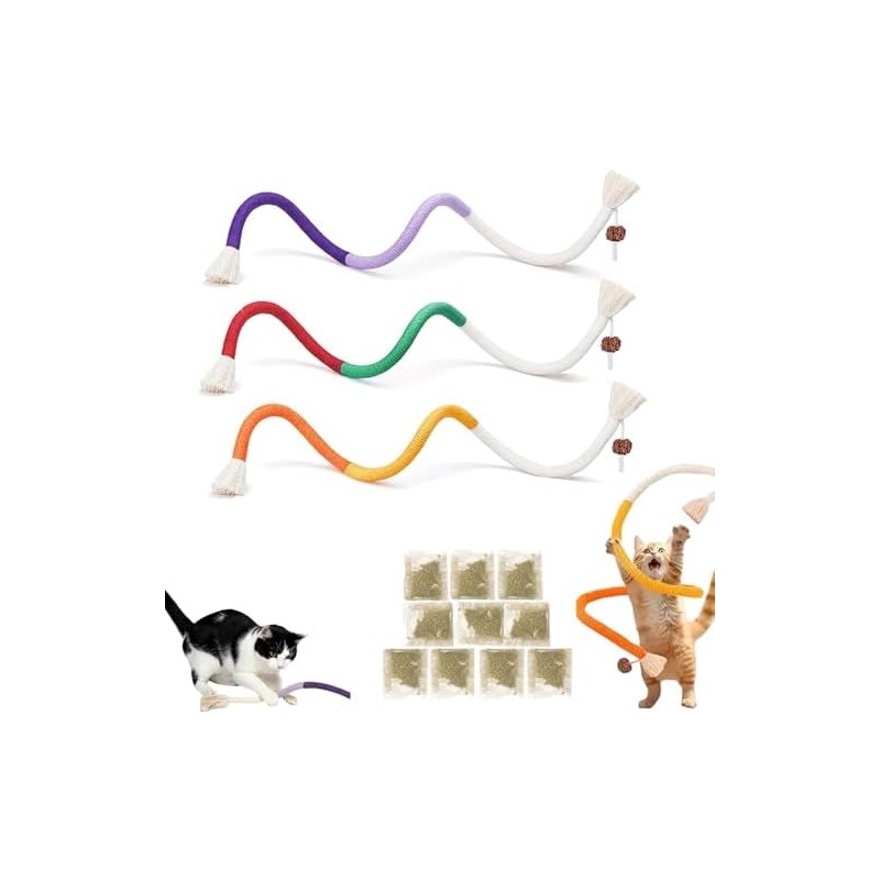 Lumbor37 Cuerdas Masticables para Gatos, 3PCS Juguetes para Masticar Cuerda