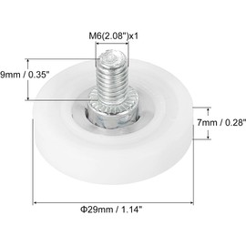 Clarmonde Drawer Roller, 8Pcs 29mm POM Plastic Cabinet Drawer Slides Wheels Drawer Positioning Rollers Drawer Roller Slide Guides Pulleys for Furniture DIY Replacement Parts (29mm)