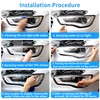LUNQIN Car Headlight Protection Film for Toyota Tacoma 2016 2017
