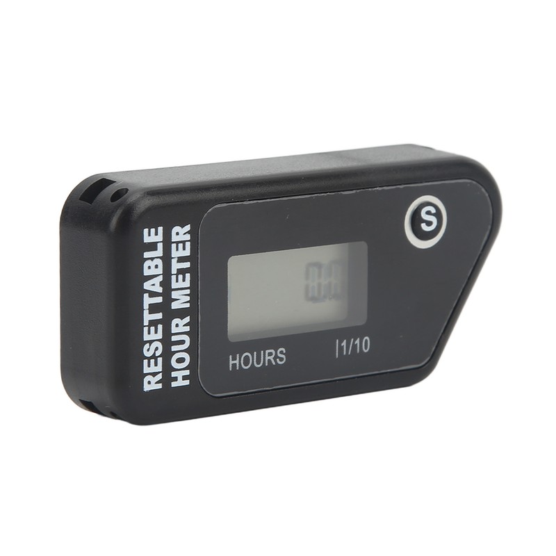 Motorcycle Digital Tach Hour Meter LCD Display Timer IP68 Waterproof