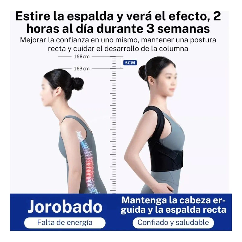 Corrector Postura Espalda Para Hombre Y Mujer Ajustable Faja