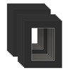 ZBEIVAN 8x10 Black Picture Mats with white Core Bevel Cut