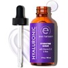 2 oz Hyaluronic Acid - Facelift in a Bottle 2 - 100 Vegan Professional Hydrating Serum - SEE RESULTS OR MONEY-BACK - Big 2 ounce (Twice the Size)...  