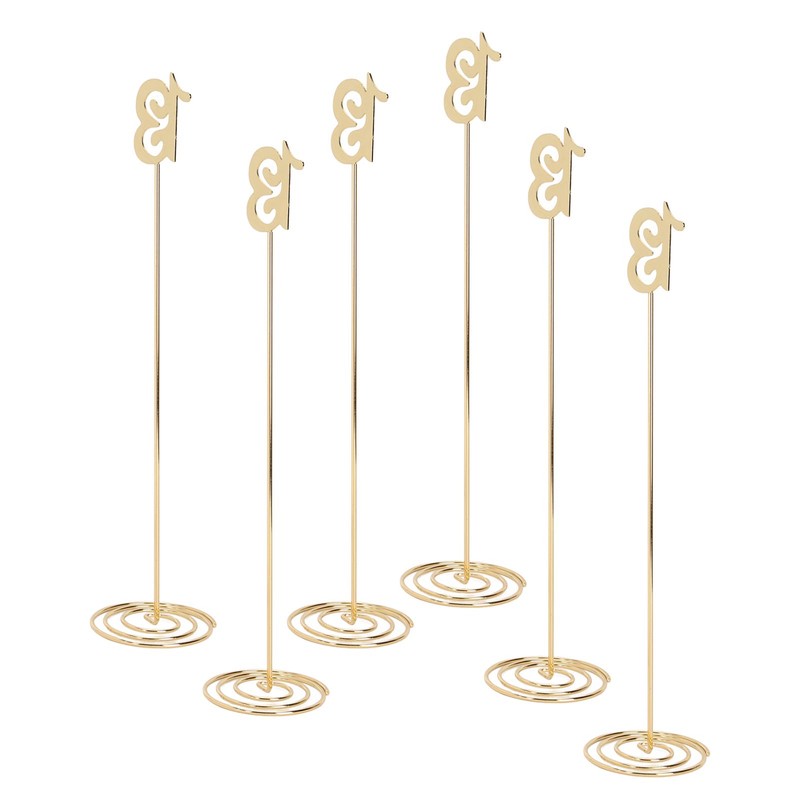 6pcs Metal Wedding Table Numbers Rust Prevention Thickened Tall Table