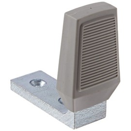 Rockwood 486.2C Steel Angle Door Stop, #12 x 1-1/2" FH SMS Fastener with Plastic Anchor, 1" Base Width x 2-1/2" Base Length, 2-5/8" Height, Zinc Plated Finish