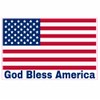 U.S. Custom Stickers God Bless America Flag Sticker 3 Inch