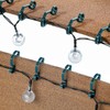 100 Pcs of Christmas Light Gutter Eaves Clip, Plastic Christmas