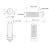5pcs M6 3D Printer Nozzle 0.4mm 1.75mm 3D Printer Nozzle