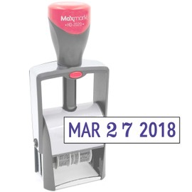 2000 Plus 2020 Heavy Duty Date Stamp, Large Date Size - Exclusive 12-Year Band - Blue Ink