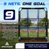 Baseball Rebounder Net | 12-Angle Baseball Pitching Net w/ 9