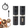 Electric Salt and Pepper Grinder Set, Rechargeable Base, Automatic Salt