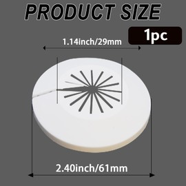 CAcoverVA Flange Pipe Cover Decoration, 0.59 to 1.14 in (15-29mm) PP Plastic Escutcheon Collar Water Pipe Drain Line Cover, Plumbing Cover Plates for Wall Pipe Tube Decor, White, 1 Piece