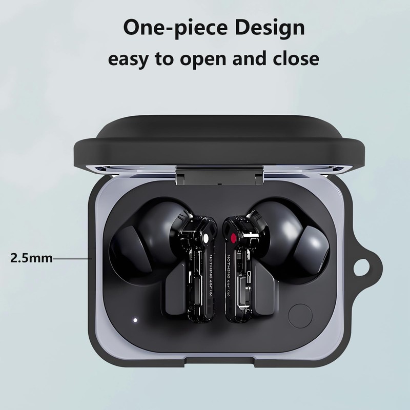Case Cover Compatible with Nothing Ear (a) Earbuds, Soft Silicone