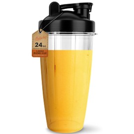 NutriChef 24 Oz Large Blend Cup - Replacement Parts Clear Tritan Blend Container with Sip and Seal Lid, Works with NutriChef model: NCBL1000 - NutriChef