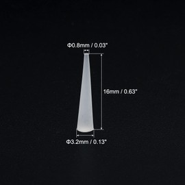 MECCANIXITY Silicone Rubber Tapered Plug 0.8mm to 3.2mm Solid White for Powder Coating, Painting, Anodizing, Plating, Sandblasting, Laboratory Use 60 Pieces