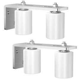 JUGREAT 2 Pack Stainless Steel Slide Gate Roller Guide 3"Sliding Gate Nylon Roller with L-Shape Bracket and Adjustable Bolts Slide Gate,Sliding Gate Hardware