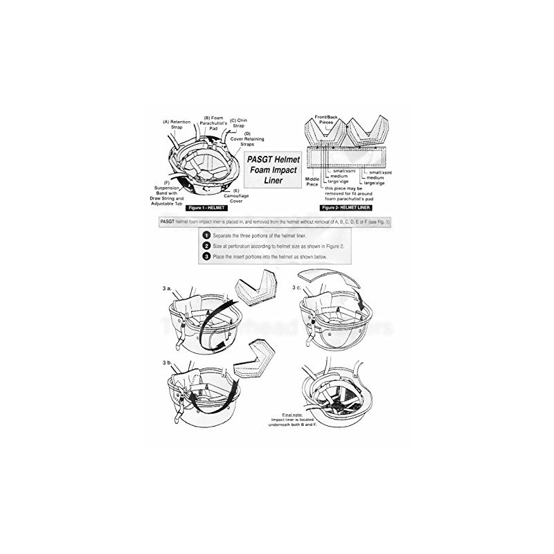 PASGT Helmet Foam Impact Liner by US Army