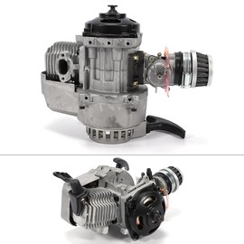 47CC 49CC 2-Stroke Engine Motor, Pull Start Air Filter Complete Engine Unit Mini Dirt Bike Quad Scooter Motor Engine for ATV Pocket Bike Minimotor Engine