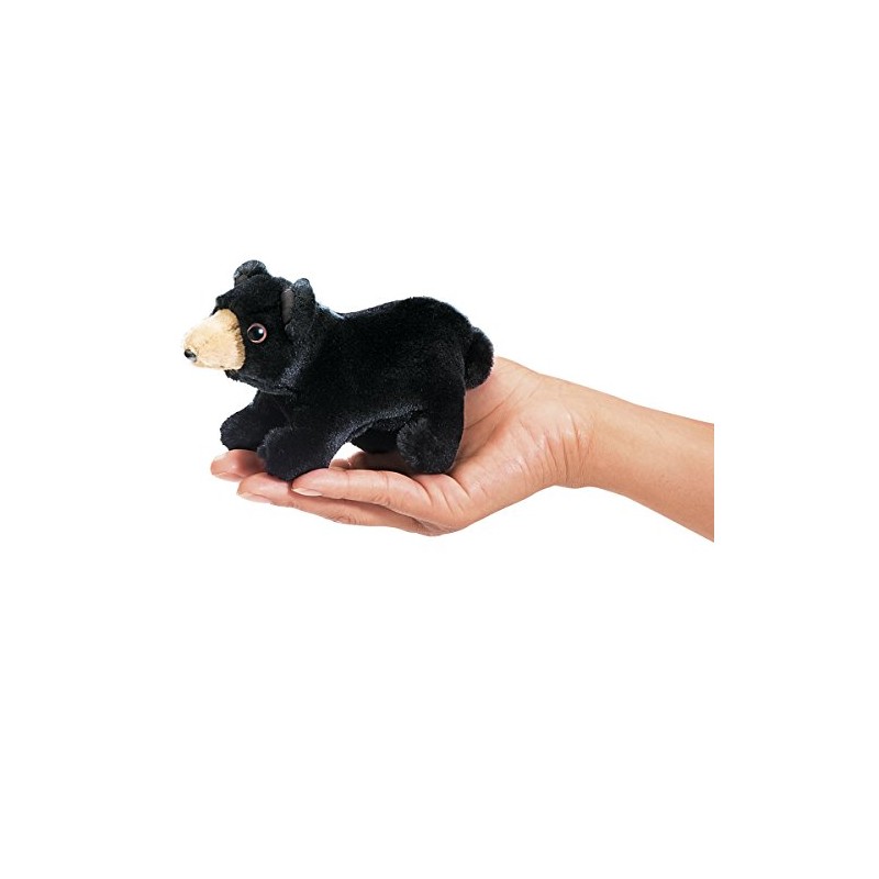 Folkmanis Mini Black Bear Finger Puppet