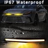 BINQIGOO 2Pcs Grille Lights LED Bar Front Switchback White&Amber LED