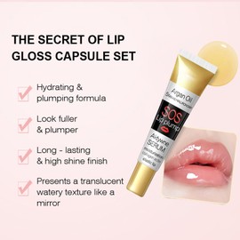 Lip Plumper Lip Plumper Extreme, Instant Volumizing Plumping Lip Gloss Moisturizing Plumping Lip Oil for Fuller, Hydrating & Reduce Fine Lines Lip Care Serum, Lips Enhancer for Fullness, Plumping Lips