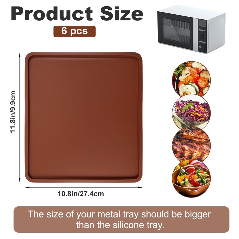 6 Pack Silicone Dehydrator Trays Compatible with Cosori CP267-FD, 12"