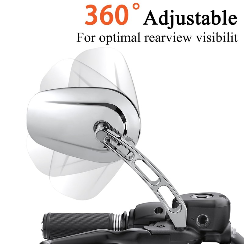 FOVPLUE Handlebar Mount Mirrors, Left and Right Set, Rearview Mirrors