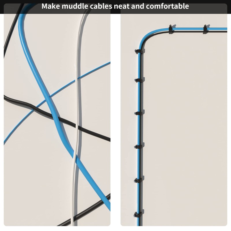 Round Cable Clips 12mm - Pack of 100 (Black)