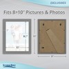 Icona Bay 8x10 Picture Frames (Gray, 3 Pack), Sturdy Wood