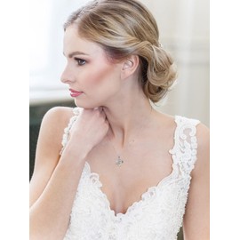 YANCHUN 2/4/6 Pieces Bridesmaid Gifts ove Knot Necklace for Women Bridesmaid Necklace from Bride Bridesmaid Jewellery Wedding Gifts Set (B: 4pcs bridesmaid necklaces), Leather