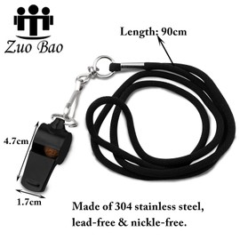 Zuo Bao Coach Whistle Appreciation Gift A Good Coach Can Change A Game Sports Whistle with Lanyard Best Coach Ever Gift for Coaches Referees (Black)