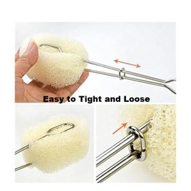 Stainless Steel Long Handle Multi Brush, Ultimate Multi-Surface Household Cleaning Accessory for Kitchen (Dish, Waterbottle, Cups and Bathroom for Cleaning