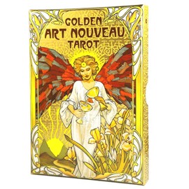 Tarot Cards, Large Size, Golden Art Nouveau Tarot, Large Arcana, 22 Pieces, Golden Art Nouveau Tarot Major Arcana 22, Japanese Instruction Manual Included