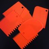 LRONG 6PCS Pottery Tools Plastic Clay Scraper Set Scraping Handle