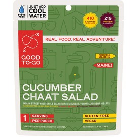 GOOD TO-GO Cucumber Chaat Salad Stove-Free™ Cold Soak (Single Serving) | No Stove Required! Cold Soak Camping & Backpacking Food | Just Add Water Backpacking Meals | Good To-Go Dehydrated Meals Taste Better Than Freeze Dried Food