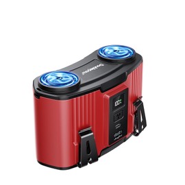 Astaowl 12000mAh Personal Waist Fan, USB Rechargeable Clip The Waist For Working,10 Speed & 23H Cooling and Heatstroke Prevention For Outdoor Travel Camping (Red, 12000mAh)