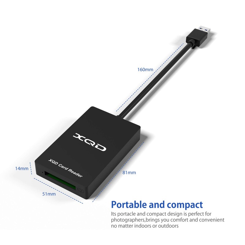 【Upgraded Version】Cateck USB 3.0 XQD Card Reader, Compatible with Sony