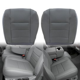 GXARTS Driver and Passenger Side Bottom Seat Cover Medium Flint Gray Compatible with Ford F250 F350 F450 F550 2004 2005 2006 2007