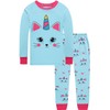 Dolphin&Fish Girls Pajamas 100% Cotton Girls Unicorn Zebra Pajamas 4Pieces