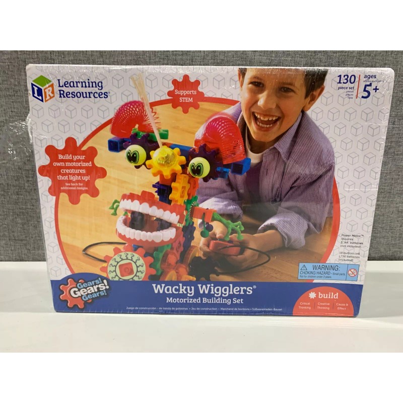 Learning Resources Wacky Wigglers 130 Piece Buliding Set Motorized Sealed
