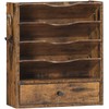 HOOBRO Wall File Organizer, Mail Organizer Wall Mounted, Wooden Literature