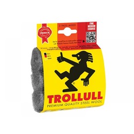 Trollull 770834 Steel Wool Pads, Assorted Grades (Pack 3) DIY Mixed